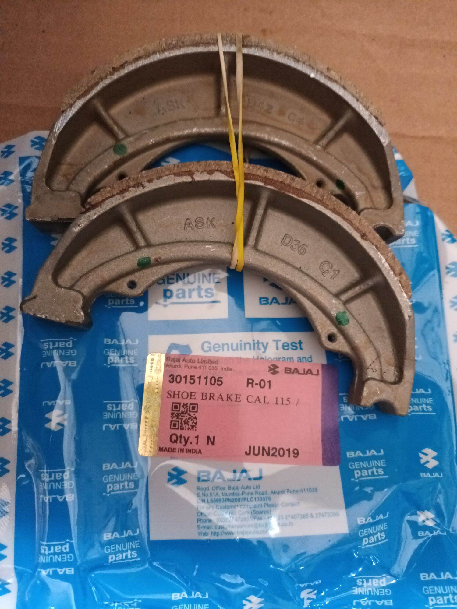 BRAKE SHOE FRO PULSAR 150
